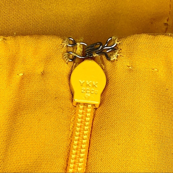KAUFMANFRANCO Yellow Silk Tank Top with Chain Straps - Picture 13 of 15